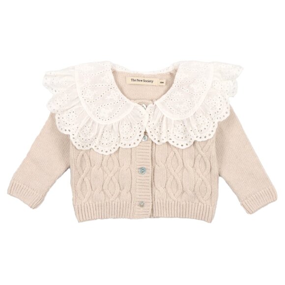 Reykjavik Baby Cardigan: Vanilla Cream, The New Society in Size 24M - Picture 1 of 4